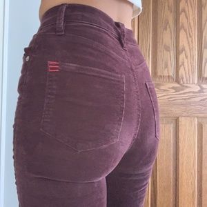 urban outfitters high rise flare corduroy